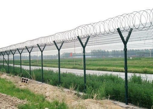 مسحوق المغلفة الأخضر 358 سجن مضاد لتسلق السياج الأمني