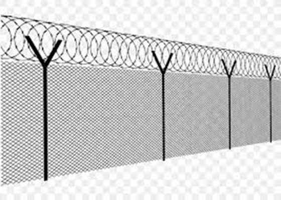 8 أقدام ملفوفة بـ PVC مغلفة بـ Cyclone Wire Mesh chain link Fence Roll للفلبين