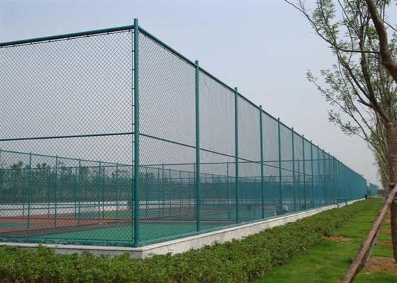 ISO14001 PVC المغلفة شبكة أسلاك الماس سلسلة ربط السور
