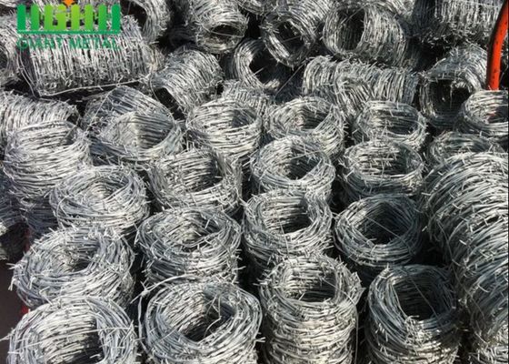 25KG 2 خيوط بولي كلوريد الفينيل الأسلاك الشائكة المغلفة لسياج الماشية