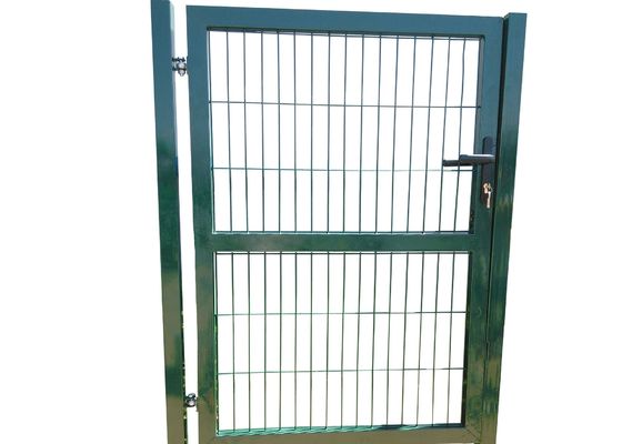 40x40mm الأخضر البلاستيكية المغلفة بوابات جانبية من الحديد المطاوع