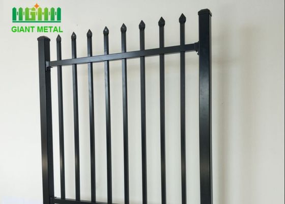 OHSAS 18001 Home Garden مسحوق أنبوبي فولاذي سياج مطلي