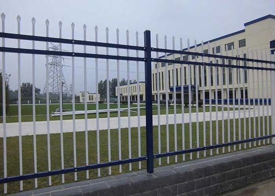 القضبان الأفقية السياج الصلب الأنبوبي العلوي