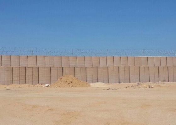 100 * 100mm المجلفن الدفاعي Hesco Barrier Blast Wall