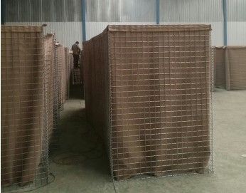 6 مم Hesco Barrier Blast Wall Galfan سلك ملحوم 50 * 50 مم مضاد للتآكل