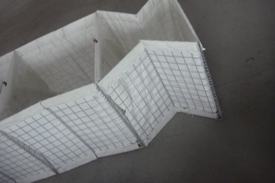 1.0 متر ارتفاع Hesco Bastion Wall شديد التحمل على الساخن مغلفن بالغمس 5.0 مم