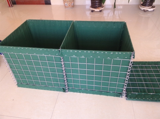 80x80mm قابلة للطي Hesco Barrier Blast Wall Wire Mesh Container المبارزة المجلفن